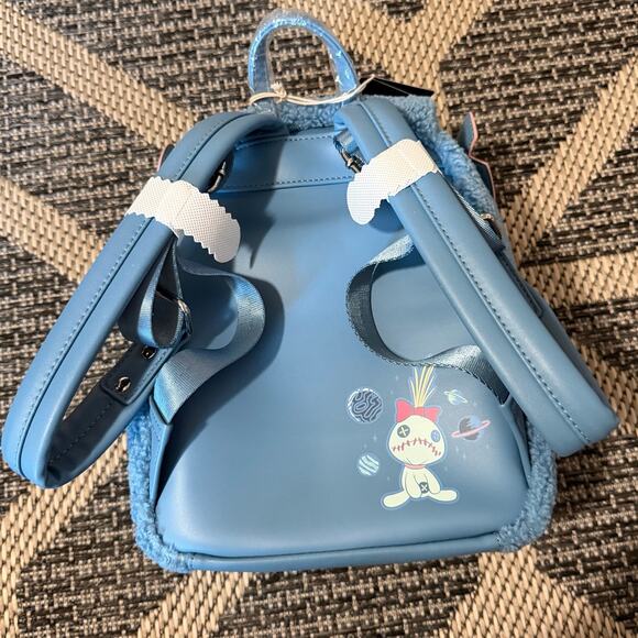 Loungefly Stitch Plush Sherpa Cosplay Mini Backpack - Picture 4 of 7